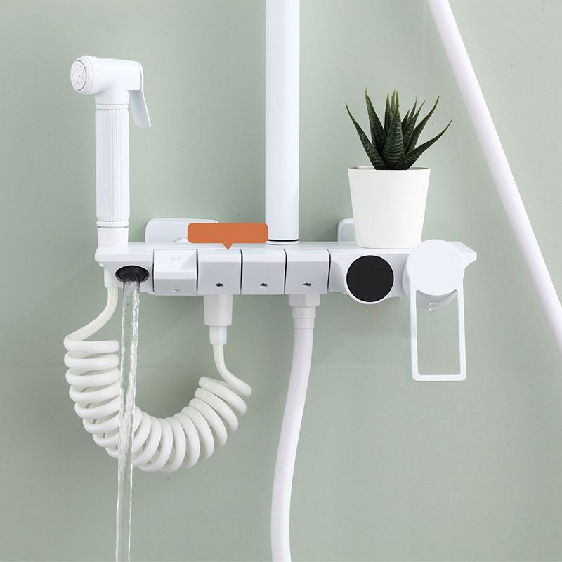 Shower System Adjustable Spray Pattern Wall Mount Lever Handle Shower Set with Shower Arm Clearhalo 'Bathroom Remodel & Bathroom Fixtures' 'Home Improvement' 'home_improvement' 'home_improvement_shower_faucets' 'Shower Faucets & Systems' 'shower_faucets' 'Showers & Bathtubs Plumbing' 'Showers & Bathtubs' 1200x1200_7bedcf12-7131-4407-8e3f-75cf84e87328