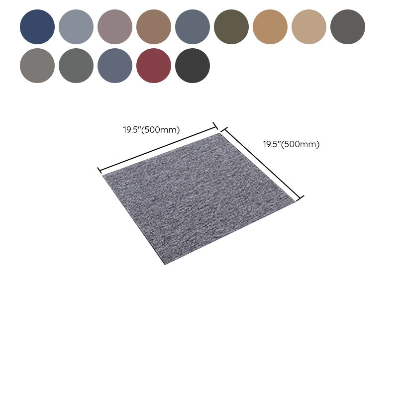 Carpet Tile 20" X 20" Glue Down or Adhesive Tabs Non-Skid Dining Room Clearhalo 'Carpet Tiles & Carpet Squares' 'carpet_tiles_carpet_squares' 'Flooring 'Home Improvement' 'home_improvement' 'home_improvement_carpet_tiles_carpet_squares' Walls and Ceiling' 1200x1200_7c00a177-3203-40b5-8b2c-a657ae5bac4b