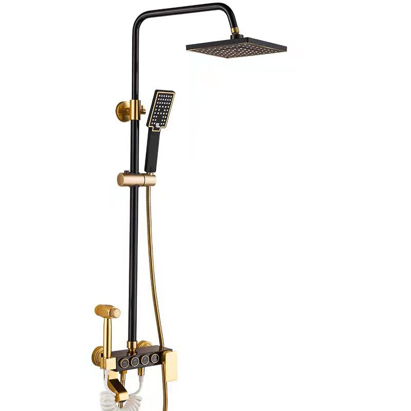 Modern Adjustable Swivel Shower Metal Shower Head Shower Faucet on Wall Clearhalo 'Bathroom Remodel & Bathroom Fixtures' 'Home Improvement' 'home_improvement' 'home_improvement_shower_faucets' 'Shower Faucets & Systems' 'shower_faucets' 'Showers & Bathtubs Plumbing' 'Showers & Bathtubs' 1200x1200_7c0245f8-f24d-4d26-abc4-12d4e0b6975e