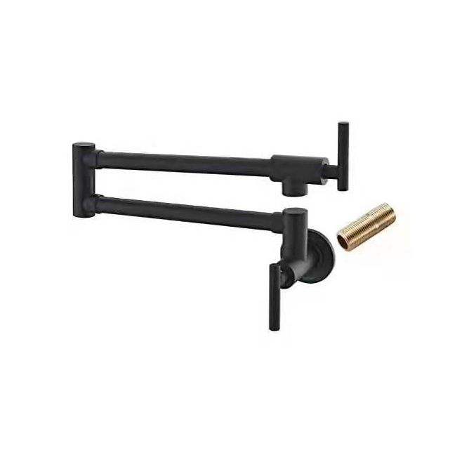 Black Pot Filler Single Lever Handle Modern Swivel 1-Hole Copper Kitchen Faucet Clearhalo 'Home Improvement' 'home_improvement' 'home_improvement_kitchen_faucets' 'Kitchen Faucets' 'Kitchen Remodel & Kitchen Fixtures' 'Kitchen Sinks & Faucet Components' 'kitchen_faucets' 1200x1200_7c1f77be-fa35-4ae3-af70-ed92841a9632