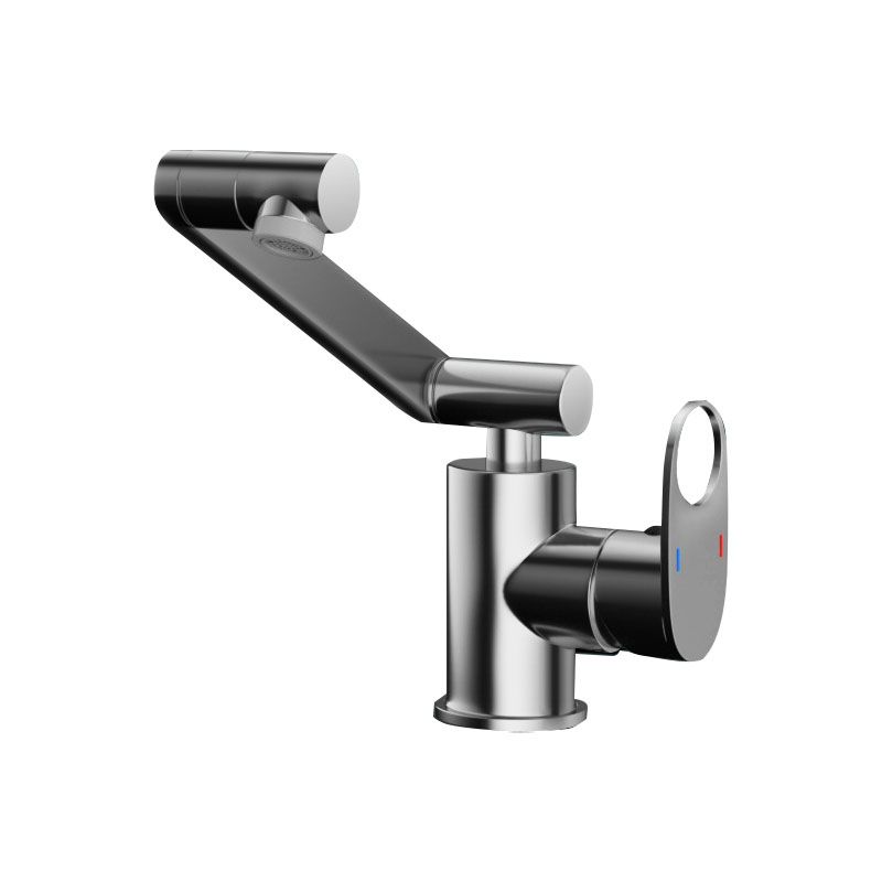 Contemporary Centerset Faucet Lever Handles Rotatable Low Arc Solid Brass Circular Faucet Clearhalo 'Bathroom Remodel & Bathroom Fixtures' 'Bathroom Sink Faucets' 'Bathroom Sinks & Faucet Components' 'bathroom_sink_faucets' 'Home Improvement' 'home_improvement' 'home_improvement_bathroom_sink_faucets' 1200x1200_7c275693-3186-4cc8-b65e-a8fbfa6b61fc