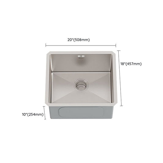 Square Stainless Steel Kitchen Sink Single Bowl Sink with Drain Assembly Clearhalo 'Home Improvement' 'home_improvement' 'home_improvement_kitchen_sinks' 'Kitchen Remodel & Kitchen Fixtures' 'Kitchen Sinks & Faucet Components' 'Kitchen Sinks' 'kitchen_sinks' 1200x1200_7c603edc-a907-4579-a13d-ae2f94d8029e