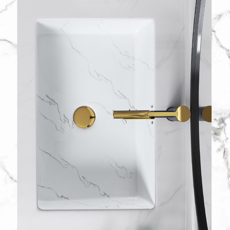 Modern Undermount Vanity Sink Rectangular Porcelain with Overflow Basin Sink Clearhalo 'Bathroom Remodel & Bathroom Fixtures' 'Bathroom Sinks & Faucet Components' 'Bathroom Sinks' 'bathroom_sink' 'Home Improvement' 'home_improvement' 'home_improvement_bathroom_sink' 1200x1200_7c693ed4-4725-4fcd-a398-d9bc76e54acd