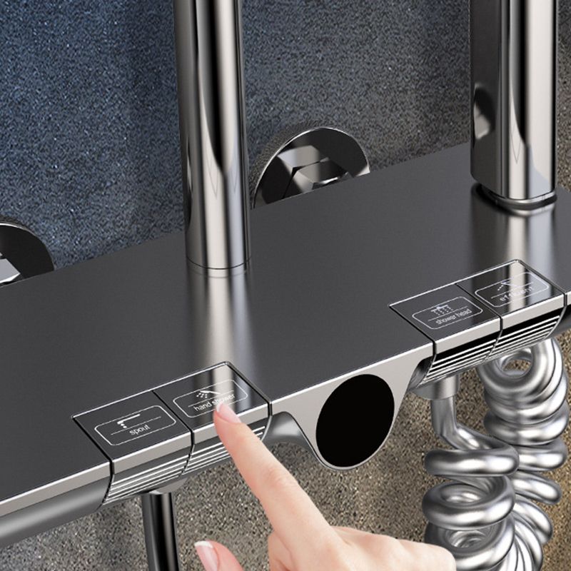 Modern Shower Head Combo Brass Adjustable Spray Pattern Shower System Clearhalo 'Bathroom Remodel & Bathroom Fixtures' 'Home Improvement' 'home_improvement' 'home_improvement_shower_faucets' 'Shower Faucets & Systems' 'shower_faucets' 'Showers & Bathtubs Plumbing' 'Showers & Bathtubs' 1200x1200_7c8465ec-50ad-4b72-a907-c172faa4924c