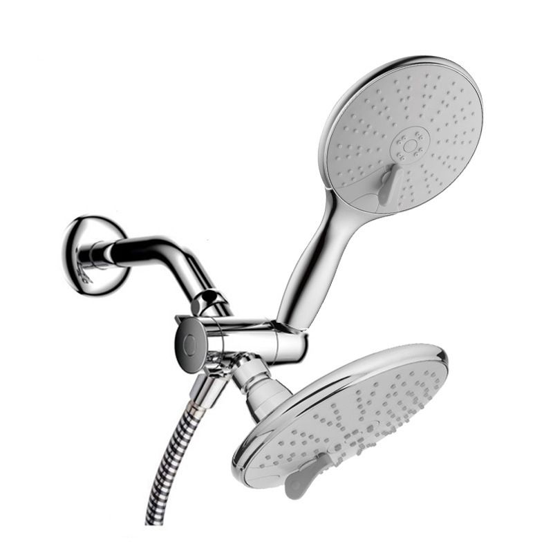 Wall Mounted Dual Shower Traditional Round Dual Shower Heads Clearhalo 'Bathroom Remodel & Bathroom Fixtures' 'Home Improvement' 'home_improvement' 'home_improvement_shower_heads' 'Shower Heads' 'shower_heads' 'Showers & Bathtubs Plumbing' 'Showers & Bathtubs' 1200x1200_7c9d3559-5b55-4a83-b4bc-e9d047d3ecec