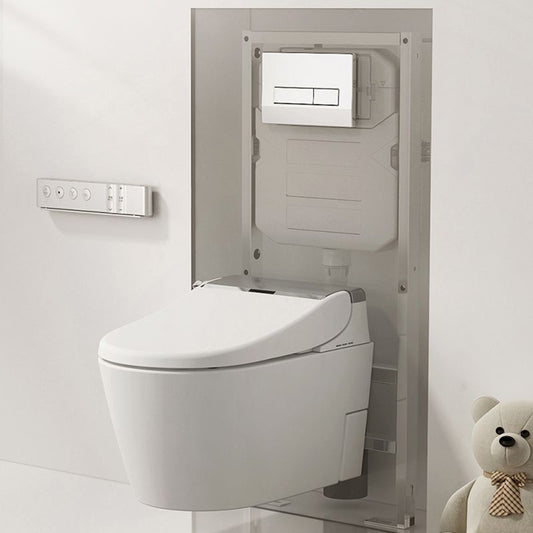 White Modern Deodorizing Wall Hung Toilet Set with Water Pressure Control Clearhalo 'Bathroom Remodel & Bathroom Fixtures' 'Bidets' 'Home Improvement' 'home_improvement' 'home_improvement_bidets' 'Toilets & Bidets' 1200x1200_7c9f3830-4667-49ec-bc39-f2e7d85be00d