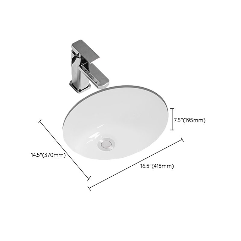 Modern Oval Wash Stand Ceramic Metal Undermount Bathroom Sink Clearhalo 'Bathroom Remodel & Bathroom Fixtures' 'Bathroom Sinks & Faucet Components' 'Bathroom Sinks' 'bathroom_sink' 'Home Improvement' 'home_improvement' 'home_improvement_bathroom_sink' 1200x1200_7c9fb1ad-9db7-48f7-8e67-e23e32e26fdc