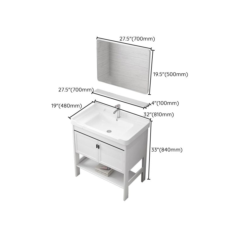 Freestanding Bathroom Sink Vanity Glam Single-Sink Bathroom Vanity Clearhalo 'Bathroom Remodel & Bathroom Fixtures' 'Bathroom Vanities' 'bathroom_vanities' 'Home Improvement' 'home_improvement' 'home_improvement_bathroom_vanities' 1200x1200_7ca1d26c-663d-4a2c-95f8-f5400c89c4ce