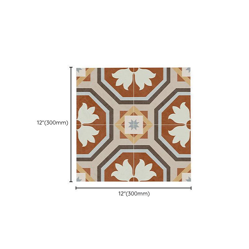 Square Interior Vinyl Flooring Peel and Stick Flower Print Waterproof Vinyl Flooring Clearhalo 'Flooring 'Home Improvement' 'home_improvement' 'home_improvement_vinyl_flooring' 'Vinyl Flooring' 'vinyl_flooring' Walls and Ceiling' 1200x1200_7ca404ce-6cad-43c7-895e-4ac1d97c2847