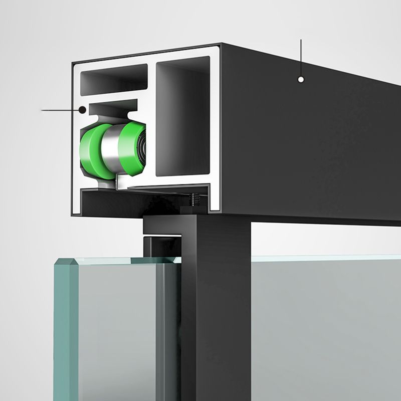 Narrow Edge Semi Frameless Shower Door Tempered Glass Single Sliding Shower Door Clearhalo 'Bathroom Remodel & Bathroom Fixtures' 'Home Improvement' 'home_improvement' 'home_improvement_shower_tub_doors' 'Shower and Tub Doors' 'shower_tub_doors' 'Showers & Bathtubs' 1200x1200_7ccec661-c67f-4ce7-898c-e442819d5169