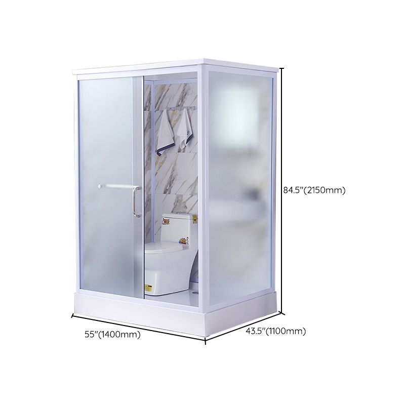 Modern Frosted Shower Stall Rectangle Tempered Shower Stall for Bathroom Clearhalo 'Bathroom Remodel & Bathroom Fixtures' 'Home Improvement' 'home_improvement' 'home_improvement_shower_stalls_enclosures' 'Shower Stalls & Enclosures' 'shower_stalls_enclosures' 'Showers & Bathtubs' 1200x1200_7cd6ca9d-df3d-40e0-b666-3e21c08b52d6