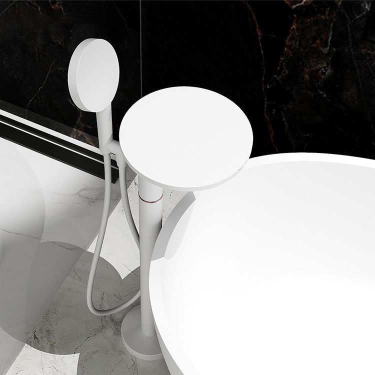 Floor Mounted Copper Freestanding Tub Filler Freestanding Round Tub Filler Trim Clearhalo 'Bathroom Remodel & Bathroom Fixtures' 'Bathtub Faucets' 'bathtub_faucets' 'Home Improvement' 'home_improvement' 'home_improvement_bathtub_faucets' 1200x1200_7cdc9ac3-7668-4db3-8a8d-66e2f454bbed