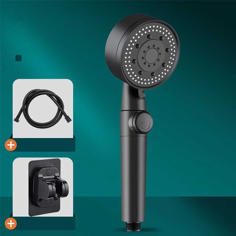 Contemporary Shower Head Combo Handheld Shower Head Plastic Wall-Mount Black Shower Head Clearhalo 'Bathroom Remodel & Bathroom Fixtures' 'Home Improvement' 'home_improvement' 'home_improvement_shower_heads' 'Shower Heads' 'shower_heads' 'Showers & Bathtubs Plumbing' 'Showers & Bathtubs' 1200x1200_7cdcf179-c748-4cec-9b4c-6ad070003b03
