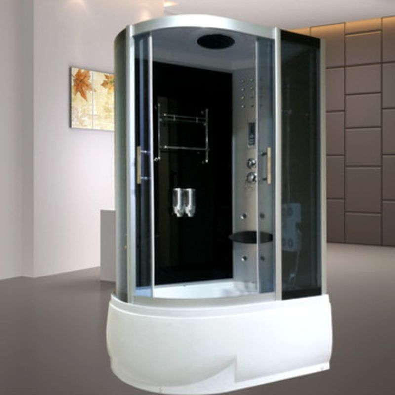 Double Sliding Tub & Shower Kit Home Tempered Glass Tub & Shower Kit Clearhalo 'Bathroom Remodel & Bathroom Fixtures' 'Home Improvement' 'home_improvement' 'home_improvement_shower_stalls_enclosures' 'Shower Stalls & Enclosures' 'shower_stalls_enclosures' 'Showers & Bathtubs' 1200x1200_7cf7c053-bb15-43e6-a380-14b65ea6aa59