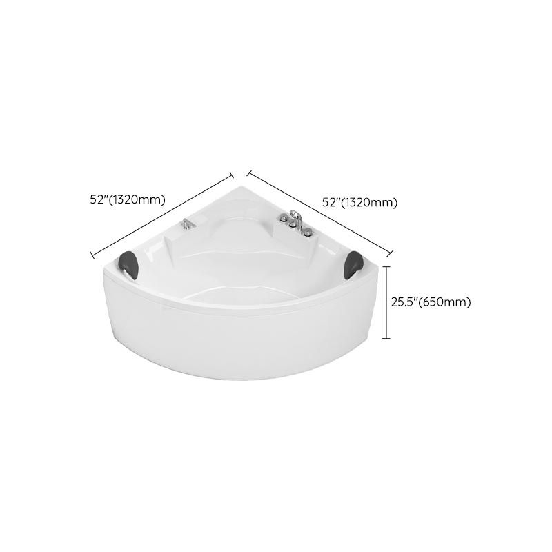 Modern Corner White Acrylic Bathtub Back to Wall with Drain and Massage Device Bath Tub Clearhalo 'Bathroom Remodel & Bathroom Fixtures' 'Bathtubs' 'Home Improvement' 'home_improvement' 'home_improvement_bathtubs' 'Showers & Bathtubs' 1200x1200_7cf90cb9-73f2-4618-b104-023ce4515c17