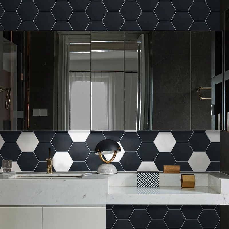 Hexagonal Peel and Stick Tiles Modern Peel and Stick Backsplash 20 Pack for Bathroom Clearhalo 'Flooring 'Home Improvement' 'home_improvement' 'home_improvement_peel_stick_blacksplash' 'Peel & Stick Backsplash Tile' 'peel_stick_blacksplash' 'Walls & Ceilings' Walls and Ceiling' 1200x1200_7d08bc7b-ef93-4812-a66c-0e7851d41b9b