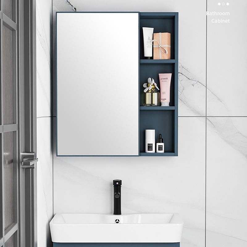 Wall Mounted Vanity Mirror Metal Frame 2 Doors Rectangular Single Sink Bath Vanity Clearhalo 'Bathroom Remodel & Bathroom Fixtures' 'Bathroom Vanities' 'bathroom_vanities' 'Home Improvement' 'home_improvement' 'home_improvement_bathroom_vanities' 1200x1200_7d316cd4-6448-4d13-8a6e-b4a016600325