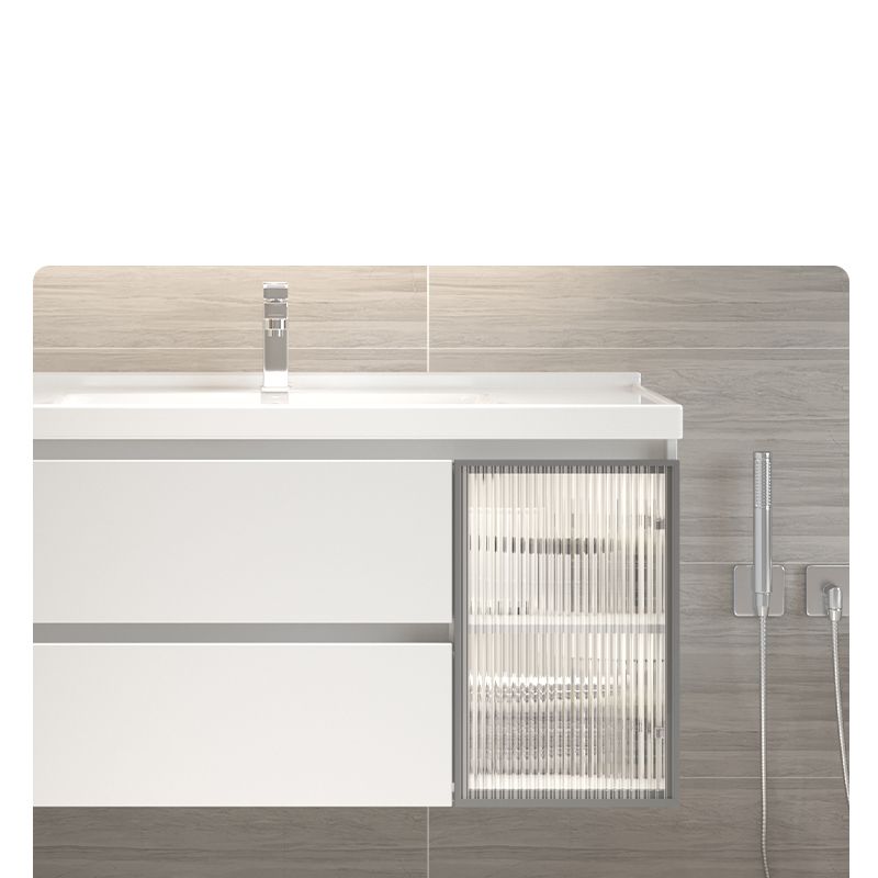 Wood Frame Bath Vanity Door Wall-Mounted Single Sink Mirror Rectangular White Vanity Clearhalo 'Bathroom Remodel & Bathroom Fixtures' 'Bathroom Vanities' 'bathroom_vanities' 'Home Improvement' 'home_improvement' 'home_improvement_bathroom_vanities' 1200x1200_7d3ee7b1-0e4b-402f-88af-e7a7691794ae