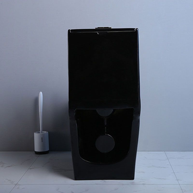 Household Water-saving Toilet Siphon One-piece Large-diameter Toilet in Black Finish Clearhalo 'Bathroom Remodel & Bathroom Fixtures' 'Home Improvement' 'home_improvement' 'home_improvement_toilets' 'Toilets & Bidets' 'Toilets' 1200x1200_7d6866bc-485e-4a75-9aa3-3633322ed315