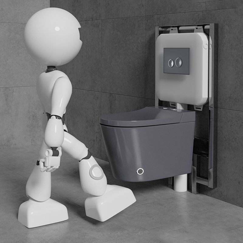 Modern Grey Siphon Jet Flush Toilet One-Piece Wall Mount Toilet for Bathroom Clearhalo 'Bathroom Remodel & Bathroom Fixtures' 'Home Improvement' 'home_improvement' 'home_improvement_toilets' 'Toilets & Bidets' 'Toilets' 1200x1200_7d6fc6f0-7a73-4928-ad90-c2654bac4b84