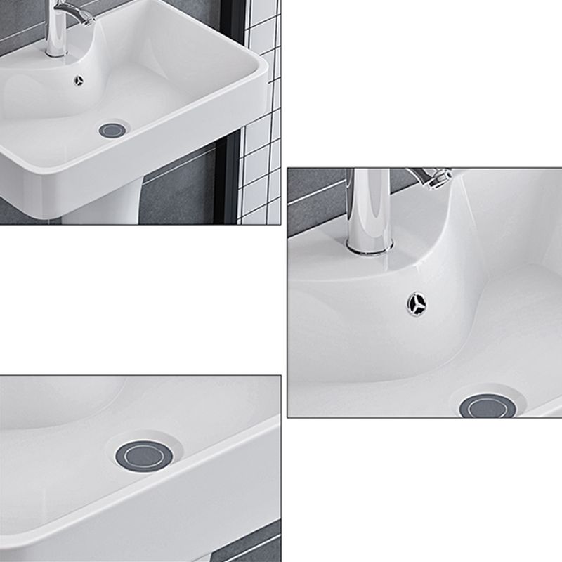 Square Pedestal Sink Ceramic Metal Ground Installation Bathroom Sink Clearhalo 'Bathroom Remodel & Bathroom Fixtures' 'Bathroom Sinks & Faucet Components' 'Bathroom Sinks' 'bathroom_sink' 'Home Improvement' 'home_improvement' 'home_improvement_bathroom_sink' 1200x1200_7d7540b5-6932-493f-830c-570e1c6391ee