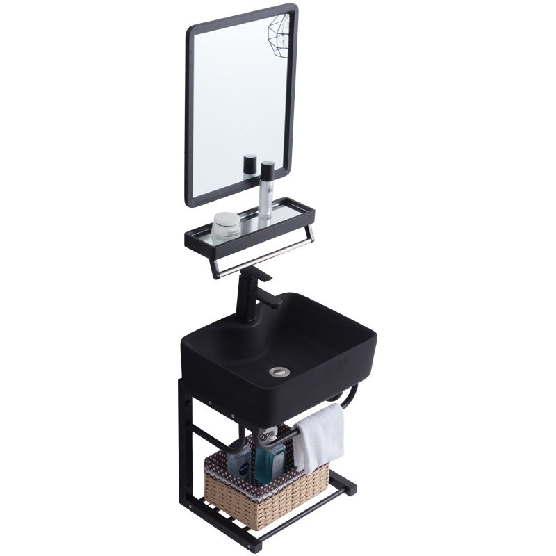 Modern Bathroom Sink Vanity Freestanding Single-Sink Bathroom Vanity Clearhalo 'Bathroom Remodel & Bathroom Fixtures' 'Bathroom Vanities' 'bathroom_vanities' 'Home Improvement' 'home_improvement' 'home_improvement_bathroom_vanities' 1200x1200_7d8ed4c1-de7b-464b-b602-fb0699639aa2