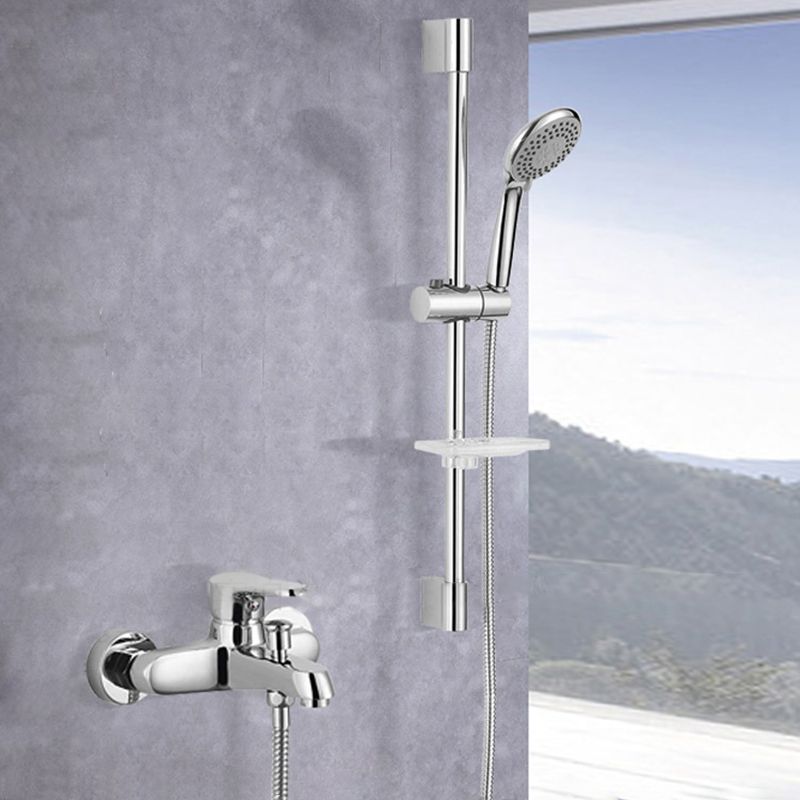 Bathroom Tub Spout Wall Mounted Hand Shower Fixed Bathtub Faucet Clearhalo 'Bathroom Remodel & Bathroom Fixtures' 'Bathtub Faucets' 'bathtub_faucets' 'Home Improvement' 'home_improvement' 'home_improvement_bathtub_faucets' 1200x1200_7dadb791-ab09-4e1e-8d52-5f53a60b5544