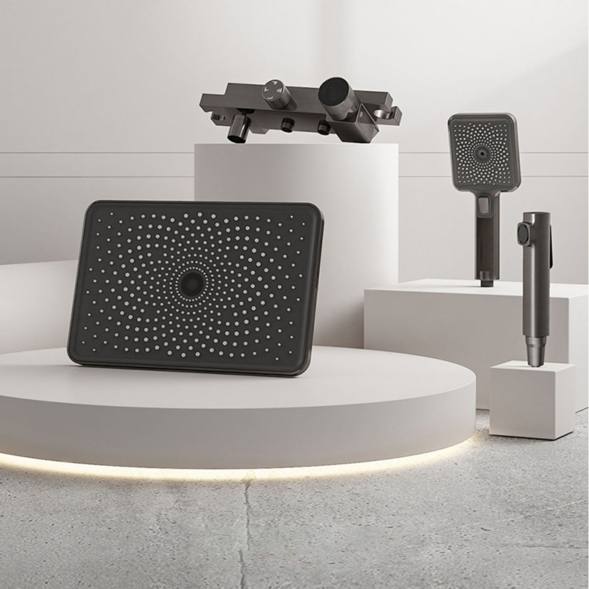 Shower System Square Massage Jet Handheld Shower Head Shower Trim Clearhalo 'Bathroom Remodel & Bathroom Fixtures' 'Home Improvement' 'home_improvement' 'home_improvement_shower_faucets' 'Shower Faucets & Systems' 'shower_faucets' 'Showers & Bathtubs Plumbing' 'Showers & Bathtubs' 1200x1200_7daec1a0-0951-42b5-af4e-202f5479b259