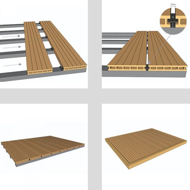 Outdoor Patio Deck Tile Kit Nailed Composite Embossed Deck Plank Clearhalo 'Home Improvement' 'home_improvement' 'home_improvement_outdoor_deck_tiles_planks' 'Outdoor Deck Tiles & Planks' 'Outdoor Flooring & Tile' 'Outdoor Remodel' 'outdoor_deck_tiles_planks' 1200x1200_7dcb85c6-7911-4e8e-a95c-4b27ad7fab1c