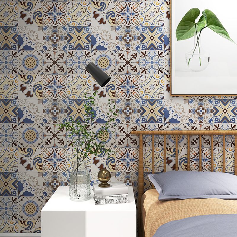 Morocco Square Tile Flower Pattern Singular Tile for Bathroom Clearhalo 'Floor Tiles & Wall Tiles' 'floor_tiles_wall_tiles' 'Flooring 'Home Improvement' 'home_improvement' 'home_improvement_floor_tiles_wall_tiles' Walls and Ceiling' 1200x1200_7de1b6a2-6aaf-4819-a66e-2c110d8124ee
