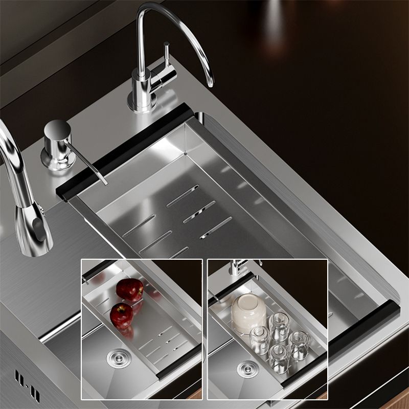 Classic Sink Set Stainless Steel Friction Resistant Sink Set for Kitchen Clearhalo 'Home Improvement' 'home_improvement' 'home_improvement_kitchen_sinks' 'Kitchen Remodel & Kitchen Fixtures' 'Kitchen Sinks & Faucet Components' 'Kitchen Sinks' 'kitchen_sinks' 1200x1200_7de810fa-a110-4c20-8891-8b355ce2f988