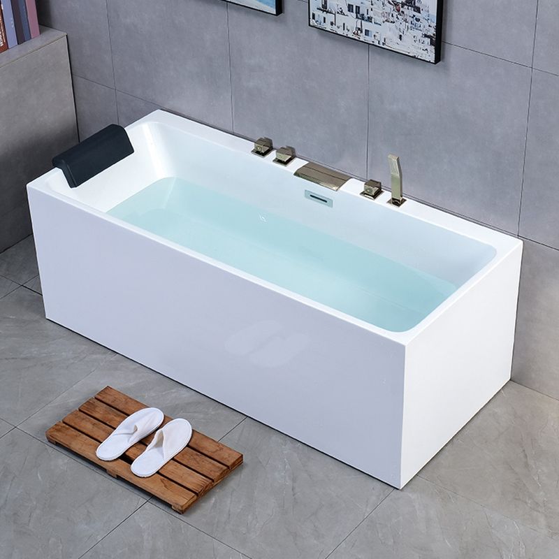 Acrylic Tub Soaking Back to Wall White Bathtub , 27.56 Inch Wide Clearhalo 'Bathroom Remodel & Bathroom Fixtures' 'Bathtubs' 'Home Improvement' 'home_improvement' 'home_improvement_bathtubs' 'Showers & Bathtubs' 1200x1200_7deb1192-73fe-48f7-b15f-bde1d1b9b86d
