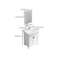 Rectangle Vanity Set White 2 Doors Freestanding Metal Frame Single Sink Vanity Clearhalo 'Bathroom Remodel & Bathroom Fixtures' 'Bathroom Vanities' 'bathroom_vanities' 'Home Improvement' 'home_improvement' 'home_improvement_bathroom_vanities' 1200x1200_7df31d71-ee32-4bf2-af18-e4cb29008207