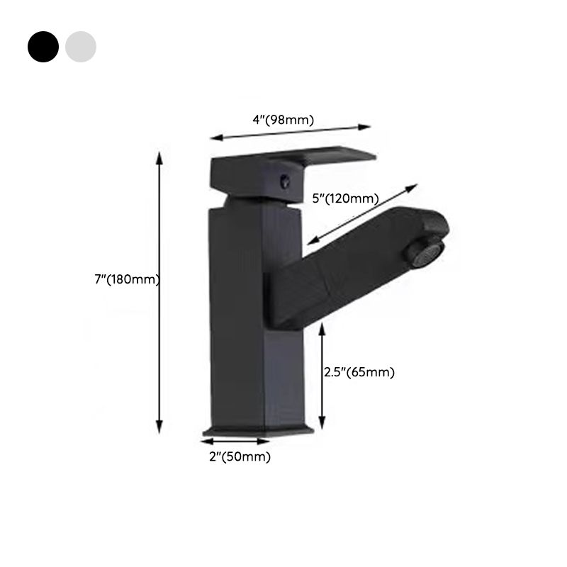 Lever Handle Faucet Contemporary Pull-out Faucet for Bathroom Clearhalo 'Bathroom Remodel & Bathroom Fixtures' 'Bathroom Sink Faucets' 'Bathroom Sinks & Faucet Components' 'bathroom_sink_faucets' 'Home Improvement' 'home_improvement' 'home_improvement_bathroom_sink_faucets' 1200x1200_7dfde82c-d345-4fff-b191-8fea527e4ee1