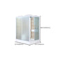 White Shower Stall Framed Single Sliding Rectangle Shower Kit Clearhalo 'Bathroom Remodel & Bathroom Fixtures' 'Home Improvement' 'home_improvement' 'home_improvement_shower_stalls_enclosures' 'Shower Stalls & Enclosures' 'shower_stalls_enclosures' 'Showers & Bathtubs' 1200x1200_7e28e771-15bc-41c8-bf85-d455b7c02deb