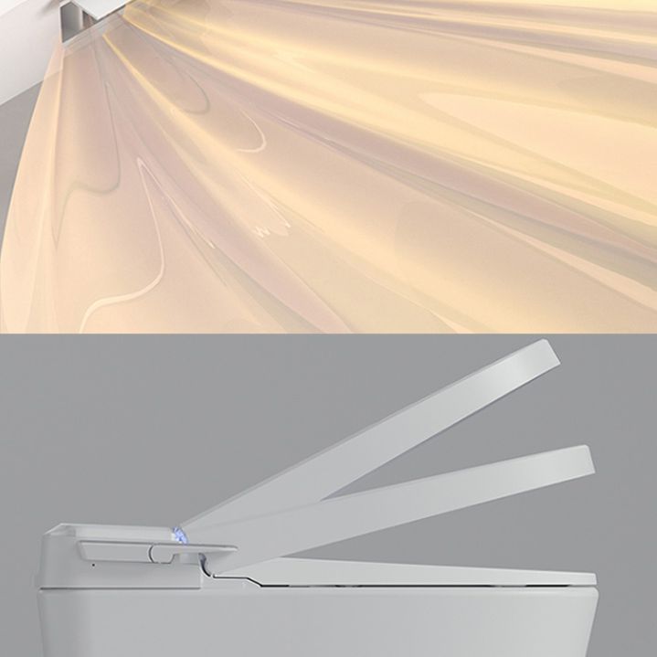 Elongated Contemporary Smart Toilet White Ceramic Foot Sensor Clearhalo 'Bathroom Remodel & Bathroom Fixtures' 'Bidets' 'Home Improvement' 'home_improvement' 'home_improvement_bidets' 'Toilets & Bidets' 1200x1200_7e33b3f4-20af-4541-9841-aa347b6456a1