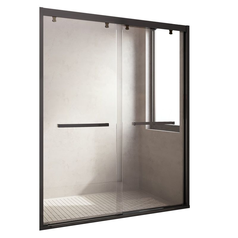 Inline Double Sliding Semi Frameless Tempered Glass Shower Door Clearhalo 'Bathroom Remodel & Bathroom Fixtures' 'Home Improvement' 'home_improvement' 'home_improvement_shower_tub_doors' 'Shower and Tub Doors' 'shower_tub_doors' 'Showers & Bathtubs' 1200x1200_7e438824-a43b-49e5-a4fd-1e835cafe928