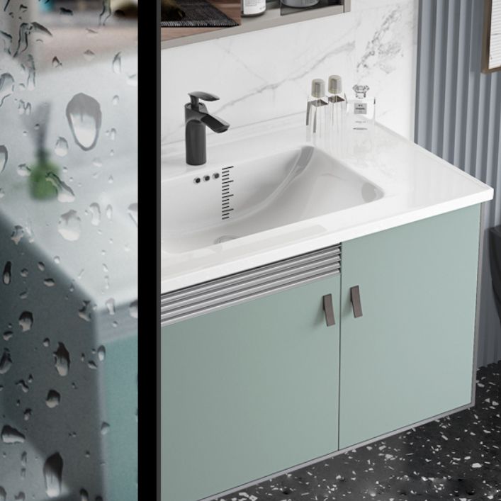 Metal Base Sink Vanity Modern Wall Mount Gray Single-Sink Rectangular Vanity Set Clearhalo 'Bathroom Remodel & Bathroom Fixtures' 'Bathroom Vanities' 'bathroom_vanities' 'Home Improvement' 'home_improvement' 'home_improvement_bathroom_vanities' 1200x1200_7e6e24f0-1c9b-49b0-9b06-3b5ebf3ad18c