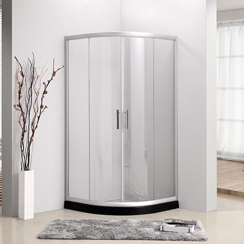 Semi-Frameless Shower Bath Door Double Sliding Shower Doors Patterned Clearhalo 'Bathroom Remodel & Bathroom Fixtures' 'Home Improvement' 'home_improvement' 'home_improvement_shower_tub_doors' 'Shower and Tub Doors' 'shower_tub_doors' 'Showers & Bathtubs' 1200x1200_7e7574a4-c785-48bb-9552-db386cfe28ec