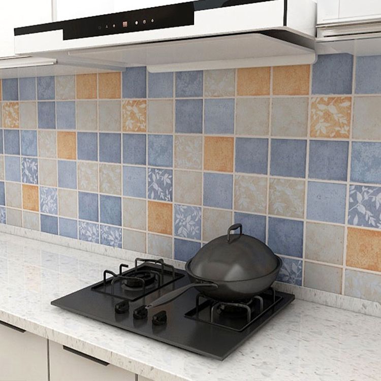 Grid Mosaic Peel & Stick Tile Water-resistant Kitchen Backsplash Wallpaper Clearhalo 'Flooring 'Home Improvement' 'home_improvement' 'home_improvement_peel_stick_blacksplash' 'Peel & Stick Backsplash Tile' 'peel_stick_blacksplash' 'Walls & Ceilings' Walls and Ceiling' 1200x1200_7e79f3a3-83da-44c1-b40a-b78c6f4906ae