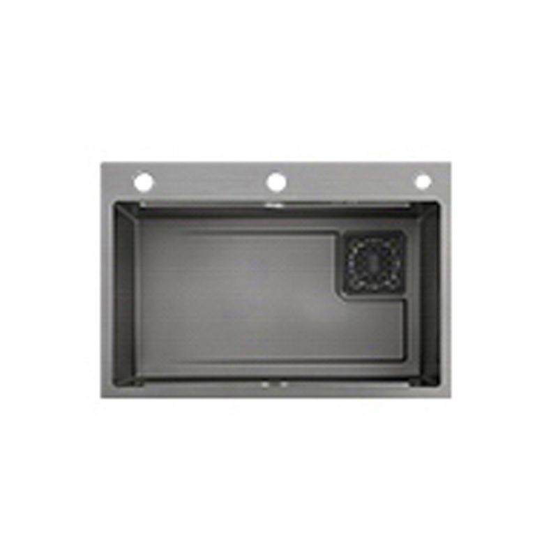 Dirt Resistant Kitchen Sink Soundproof Design Kitchen Sink with Basket Strainer Clearhalo 'Home Improvement' 'home_improvement' 'home_improvement_kitchen_sinks' 'Kitchen Remodel & Kitchen Fixtures' 'Kitchen Sinks & Faucet Components' 'Kitchen Sinks' 'kitchen_sinks' 1200x1200_7e8111fb-f519-46c6-872f-a479bfd56ff3