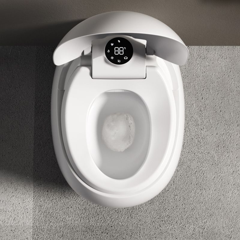 Contemporary Foot Sensor Ceramic Heated Seat White Round Floor Mount Bidet Clearhalo 'Bathroom Remodel & Bathroom Fixtures' 'Bidets' 'Home Improvement' 'home_improvement' 'home_improvement_bidets' 'Toilets & Bidets' 1200x1200_7e82545d-770c-46a7-a76e-ec74ccdbaa3d