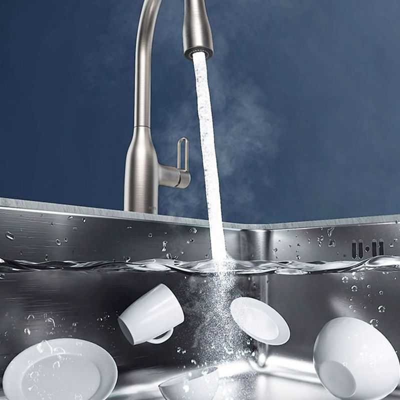 Stainless Steel Kitchen Sink Single Basin Kitchen Sink with Faucet Included Clearhalo 'Home Improvement' 'home_improvement' 'home_improvement_kitchen_sinks' 'Kitchen Remodel & Kitchen Fixtures' 'Kitchen Sinks & Faucet Components' 'Kitchen Sinks' 'kitchen_sinks' 1200x1200_7e8501fe-f678-4c41-afd1-50afe2aa1e5d