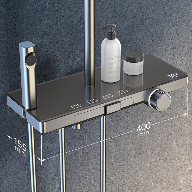 Modern Wall Mounted Adjustable Water Flow Shower Faucet Shower Hose Shower System Clearhalo 'Bathroom Remodel & Bathroom Fixtures' 'Home Improvement' 'home_improvement' 'home_improvement_shower_faucets' 'Shower Faucets & Systems' 'shower_faucets' 'Showers & Bathtubs Plumbing' 'Showers & Bathtubs' 1200x1200_7e9d0fff-1351-40df-a117-0a591606829a
