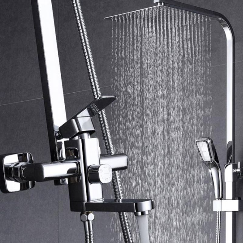 Modern Dual Shower Head Shower System Slide Bar Included Shower Set Wall Mounted Clearhalo 'Bathroom Remodel & Bathroom Fixtures' 'Home Improvement' 'home_improvement' 'home_improvement_shower_faucets' 'Shower Faucets & Systems' 'shower_faucets' 'Showers & Bathtubs Plumbing' 'Showers & Bathtubs' 1200x1200_7eaad0fa-2ea7-4410-9c23-28162b902cf7