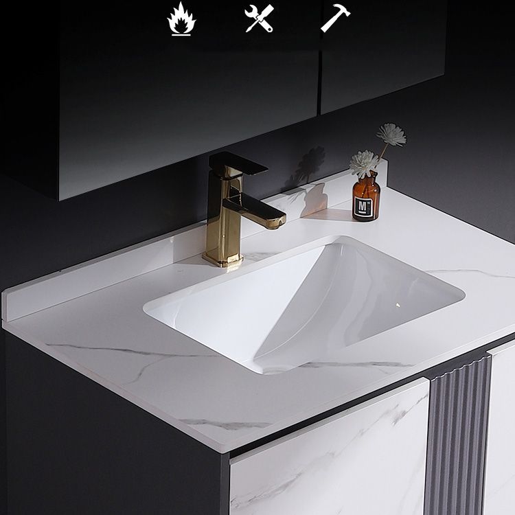 Modern Rectangular Vanity Set Stone Single-Sink Wall Mount Vanity Clearhalo 'Bathroom Remodel & Bathroom Fixtures' 'Bathroom Vanities' 'bathroom_vanities' 'Home Improvement' 'home_improvement' 'home_improvement_bathroom_vanities' 1200x1200_7eab6f4f-0ff8-497e-89ac-955e62eb7d82