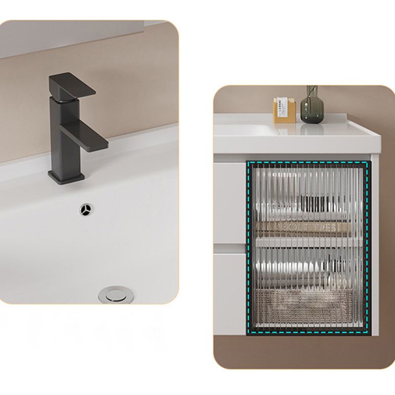 Modern Sink Vanity Solid Color Wall Mount Vanity Cabinet for Bathroom Clearhalo 'Bathroom Remodel & Bathroom Fixtures' 'Bathroom Vanities' 'bathroom_vanities' 'Home Improvement' 'home_improvement' 'home_improvement_bathroom_vanities' 1200x1200_7eb08d03-9c48-4a96-bd28-c89db3ac0d4e