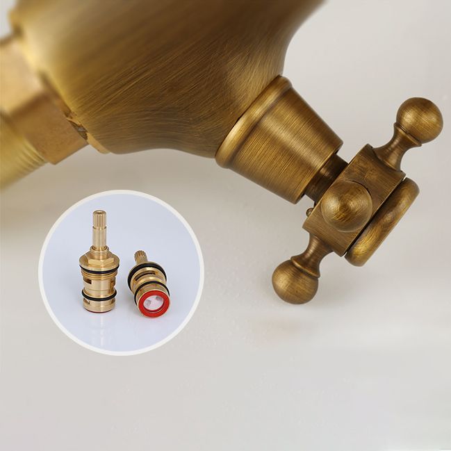 Vintage Wide Spread Bathroom Faucet Cross Handles Centerset Faucet Clearhalo 'Bathroom Remodel & Bathroom Fixtures' 'Bathroom Sink Faucets' 'Bathroom Sinks & Faucet Components' 'bathroom_sink_faucets' 'Home Improvement' 'home_improvement' 'home_improvement_bathroom_sink_faucets' 1200x1200_7eed26d0-2133-4a37-92b9-4ba5bbea1f30