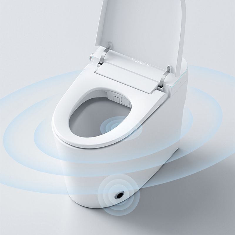 Elongated ABS Siphon Jet Toilet Bowl White One Piece Toilet with Heated Seat Clearhalo 'Bathroom Remodel & Bathroom Fixtures' 'Home Improvement' 'home_improvement' 'home_improvement_toilets' 'Toilets & Bidets' 'Toilets' 1200x1200_7f1d3cf4-cd93-476a-b91a-2a7dfb9552cb