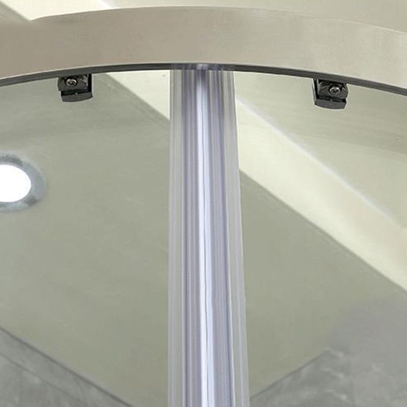 Stainless Steel Shower Enclosure Neo-Round Shower Enclosure on Corner Clearhalo 'Bathroom Remodel & Bathroom Fixtures' 'Home Improvement' 'home_improvement' 'home_improvement_shower_stalls_enclosures' 'Shower Stalls & Enclosures' 'shower_stalls_enclosures' 'Showers & Bathtubs' 1200x1200_7f373f81-c62a-4d2b-b5ca-5e7ac040eae9